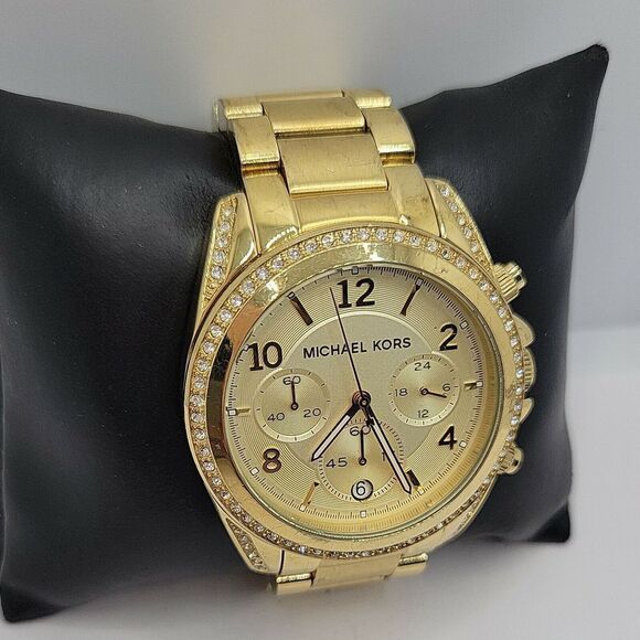 MICHAEL KORS Blair MK5166 Women's Gold Stainless Steel Analog Dial Watch AM233 - Picture 4 of 11